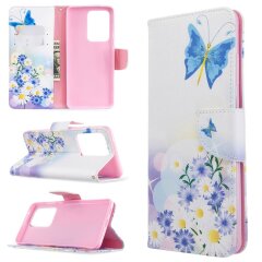 Чохол-книжка Deexe Color Wallet для Samsung Galaxy S20 Ultra (G988) - Butterfly and Flowers