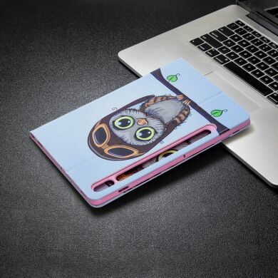 Чехол-книжка Deexe Pattern Style для Samsung Galaxy Tab S7 (T870/875) / S8 (T700/706) - Adorable Owl