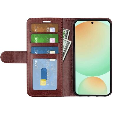Чехол-книжка Deexe Wallet Style для Samsung Galaxy S25 FE (S731) - Brown