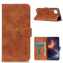 Чехол-книжка KHAZNEH Retro Wallet для Samsung Galaxy A12 (A125) / A12 Nacho (A127) / M12 (M127) - Brown