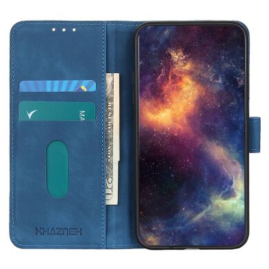 Чехол-книжка KHAZNEH Retro Wallet для Samsung Galaxy S25 FE (S731) - Blue