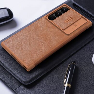 Чохол-книжка NILLKIN Qin Pro Leather Case для Samsung Galaxy S23 Ultra - Brown