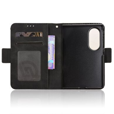Чехол-книжка с карманами Deexe Wallet Stand (Pencil Slot) для Samsung Galaxy Fold 8 - Black