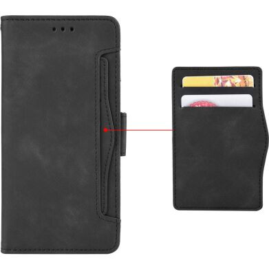 Чехол-книжка с карманами Deexe Wallet Stand (Pencil Slot) для Samsung Galaxy Fold 8 - Black