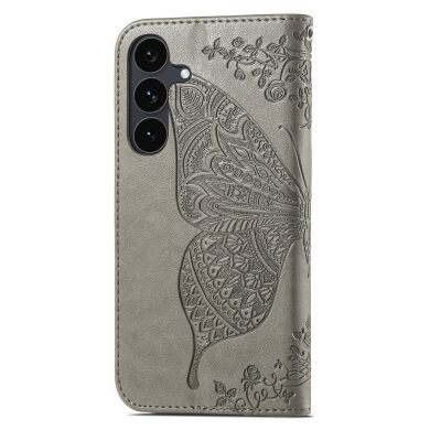 Чохол-книжка з малюнком UniCase Butterfly Pattern для Samsung Galaxy S26 FE - Grey