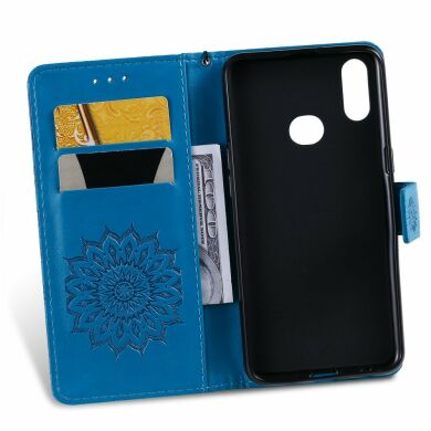 Чехол-книжка UniCase SunFlower Pattern для Samsung Galaxy A10s (A107) - Blue