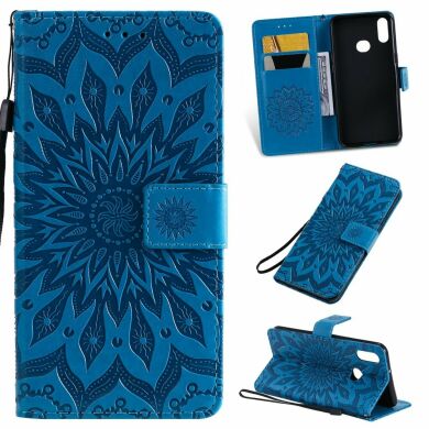 Чехол-книжка UniCase SunFlower Pattern для Samsung Galaxy A10s (A107) - Blue