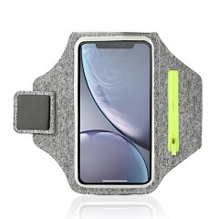 Чехол на руку Deexe Running Armband для смартфонов 6,7 дюйма - Grey