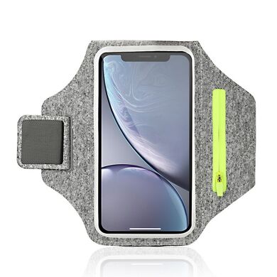 Чехол на руку Deexe Running Armband для смартфонов 6,7 дюйма - Grey