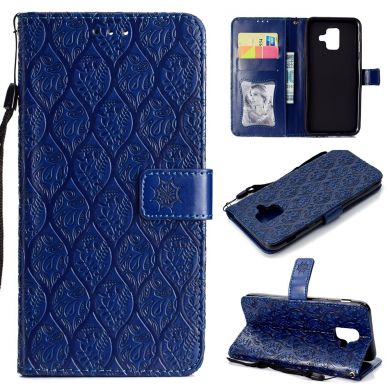 Чехол UniCase Leaf Wallet для Samsung Galaxy A6 2018 (A600) - Dark Blue