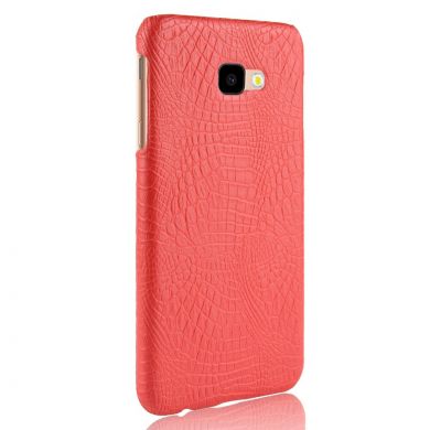 Пластиковый чехол Deexe Croco Style для Samsung Galaxy J4+ (J415) - Red