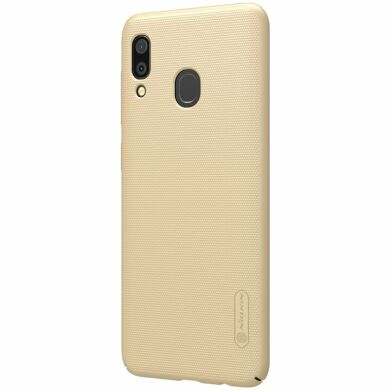 Пластиковый чехол NILLKIN Frosted Shield для Samsung Galaxy A30 (A305) - Gold