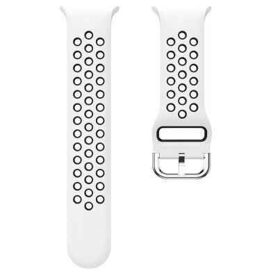 Ремінець Deexe Dual Color для Samsung Galaxy Watch 8 (40/44mm) / 8 Classic - White / Black