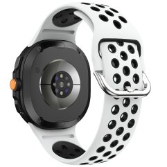 Ремешок Deexe Dual Color для Samsung Galaxy Watch 8 (40/44mm) / 8 Classic - White / Black