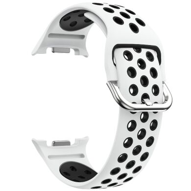 Ремінець Deexe Dual Color для Samsung Galaxy Watch 8 (40/44mm) / 8 Classic - White / Black