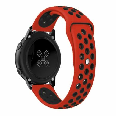 Ремінець Deexe Dual Color для Samsung Galaxy Watch Active - Red / Black