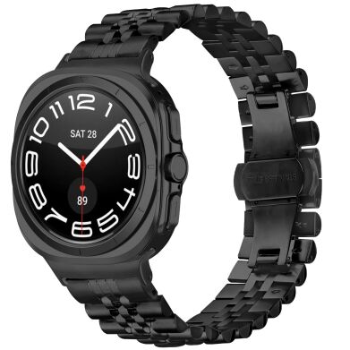 Ремінець Deexe Stainless Steel QuickFit для Samsung Galaxy Watch Ultra (2025) - Black