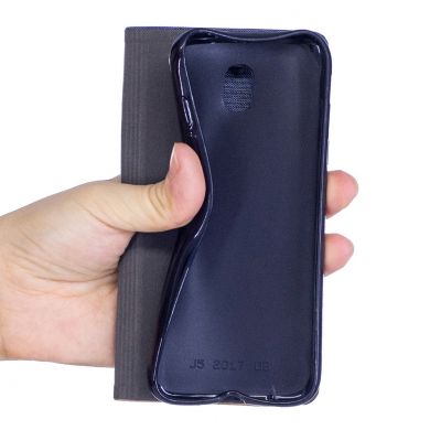 Чохол-книжка UniCase Cross Texture для Samsung Galaxy J3 2017 (J330), Темно-сірий