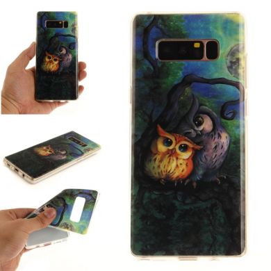 Силиконовый чехол Deexe Life Style для Samsung Galaxy Note 8 (N950) - Owls Family