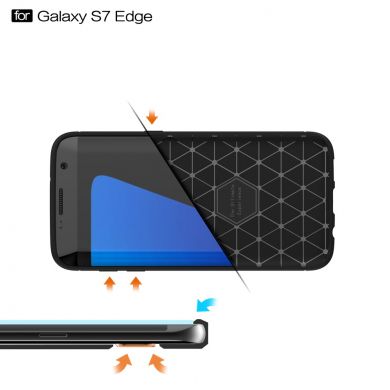 Захисний чохол UniCase Carbon для Samsung Galaxy S7 edge (G935), Бірюзовий
