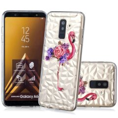 Силіконовий чохол UniCase 3D Diamond Pattern для Samsung Galaxy A6+ 2018 (A605) - Flowered Flamingo