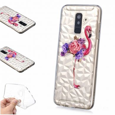 Силіконовий чохол UniCase 3D Diamond Pattern для Samsung Galaxy A6+ 2018 (A605) - Flowered Flamingo