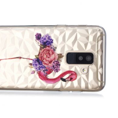 Силіконовий чохол UniCase 3D Diamond Pattern для Samsung Galaxy A6+ 2018 (A605) - Flowered Flamingo
