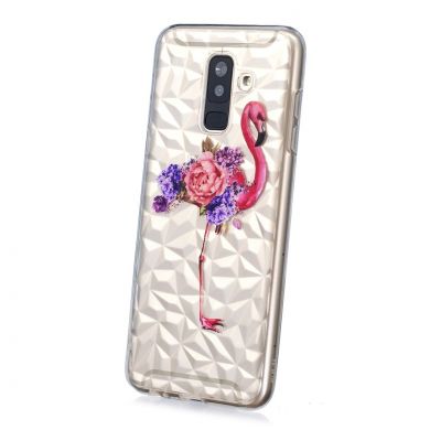 Силіконовий чохол UniCase 3D Diamond Pattern для Samsung Galaxy A6+ 2018 (A605) - Flowered Flamingo