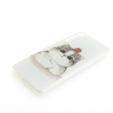 Силіконовий (TPU) чохол Deexe Life Style для Samsung Galaxy A7 2018 (A750), Lovely White Cat