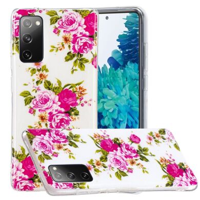 Силиконовый (TPU) чехол Deexe LumiCase для Samsung Galaxy S20 FE (G780) - Rose Flower