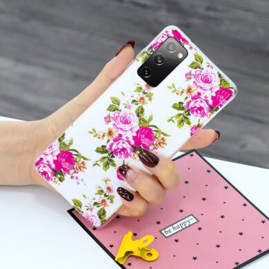 Силиконовый (TPU) чехол Deexe LumiCase для Samsung Galaxy S20 FE (G780) - Rose Flower