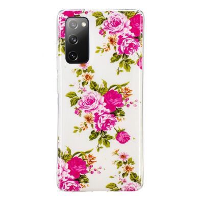 Силиконовый (TPU) чехол Deexe LumiCase для Samsung Galaxy S20 FE (G780) - Rose Flower