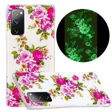 Силіконовий (TPU) чохол Deexe LumiCase для Samsung Galaxy S20 FE (G780) - Rose Flower