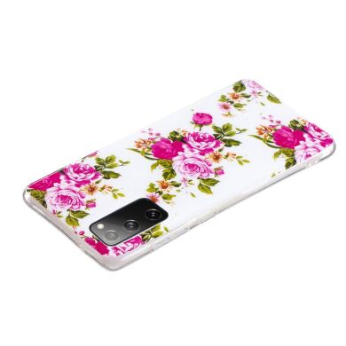 Силиконовый (TPU) чехол Deexe LumiCase для Samsung Galaxy S20 FE (G780) - Rose Flower