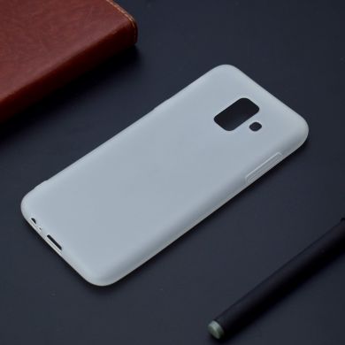 Силиконовый (TPU) чехол Deexe Matte Case для Samsung Galaxy A6 2018 (A600) - White