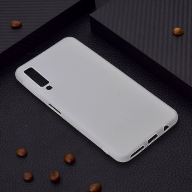 Силиконовый (TPU) чехол Deexe Matte Case для Samsung Galaxy A7 2018 (A750) - White