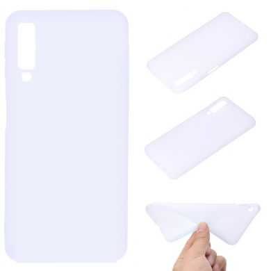 Силиконовый (TPU) чехол Deexe Matte Case для Samsung Galaxy A7 2018 (A750) - White