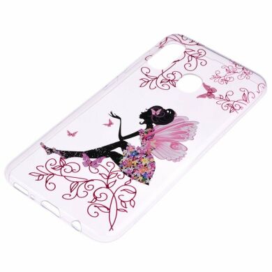 Силиконовый (TPU) чехол Deexe Pretty Glossy для Samsung Galaxy A30 (A305) - Butterfly Fairy