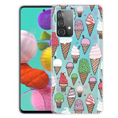 Силиконовый (TPU) чехол Deexe Pretty Glossy для Samsung Galaxy A72 (А725) - Little Ice Cream