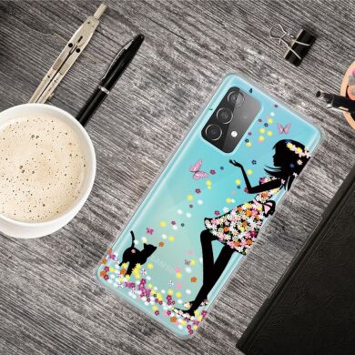 Силиконовый (TPU) чехол Deexe Pretty Glossy для Samsung Galaxy A73 (A736) - Cat and Girl