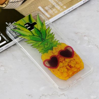 Силіконовий (TPU) чохол Deexe Pretty Glossy для Samsung Galaxy J6+ (J610) - Pineapple Printing TPU