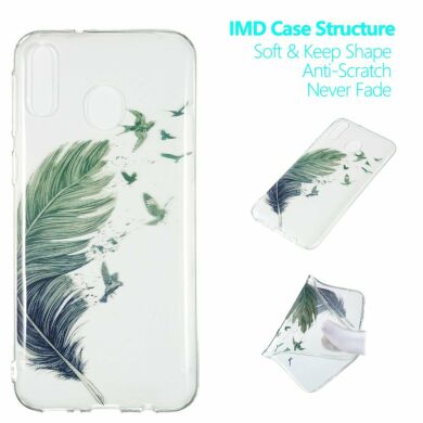 Силіконовий (TPU) чохол Deexe Pretty Glossy для Samsung Galaxy M20 (M205) - Feather and Bird