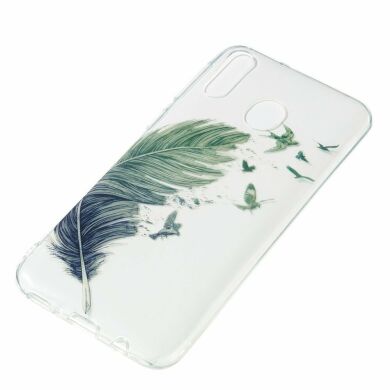 Силіконовий (TPU) чохол Deexe Pretty Glossy для Samsung Galaxy M20 (M205) - Feather and Bird