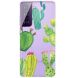 Силиконовый (TPU) чехол Deexe Pretty Glossy для Samsung Galaxy S21 FE (G990) - Cactus. Фото 1 из 4