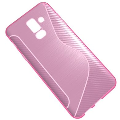 Силиконовый (TPU) чехол Deexe S Line для Samsung Galaxy A6+ 2018 (A605) - Pink