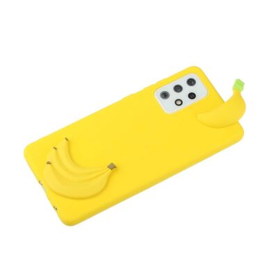 Силиконовый (TPU) чехол UniCase 3D Cartoon Pattern для Samsung Galaxy A52 (A525) / A52s (A528) - Banana