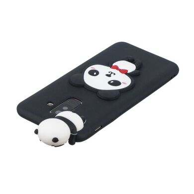 Силіконовий (TPU) чохол UniCase 3D Cartoon Pattern для Samsung Galaxy A6+ 2018 (A605), Cute Panda with Red Bowknot