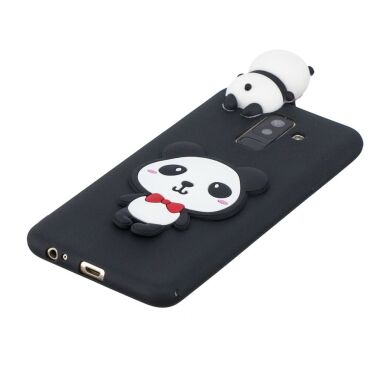 Силіконовий (TPU) чохол UniCase 3D Cartoon Pattern для Samsung Galaxy A6+ 2018 (A605), Cute Panda with Red Bowknot