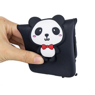 Силіконовий (TPU) чохол UniCase 3D Cartoon Pattern для Samsung Galaxy A6+ 2018 (A605), Cute Panda with Red Bowknot