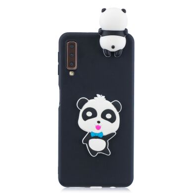 Силіконовий (TPU) чохол UniCase 3D Pattern для Samsung Galaxy A7 2018 (A750) - Panda with Blue Bowknot